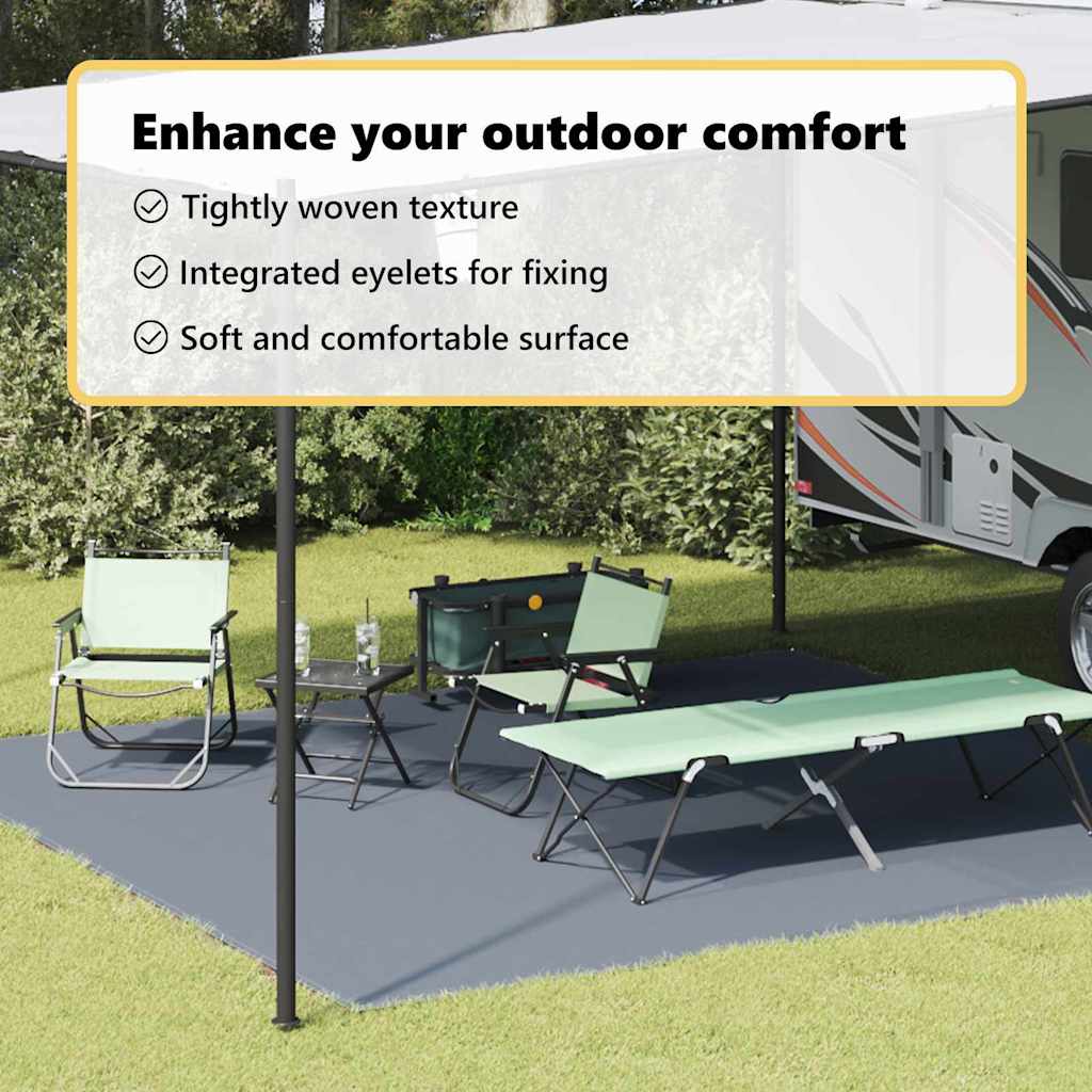 Tent Carpet Folding Blue and Grey 400 x 400 cm Polyethylene