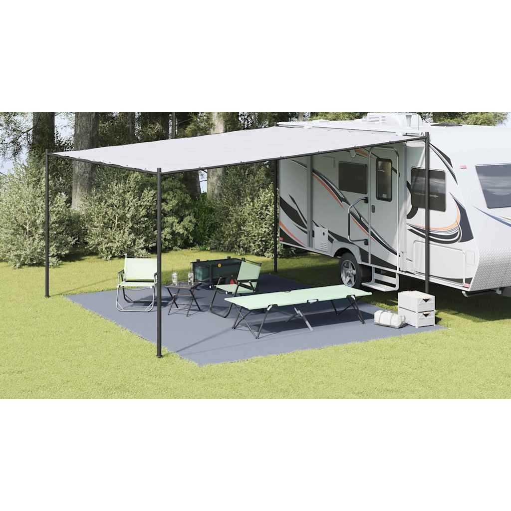 Tent Carpet Folding Blue and Grey 500 x 400 cm Polyethylene