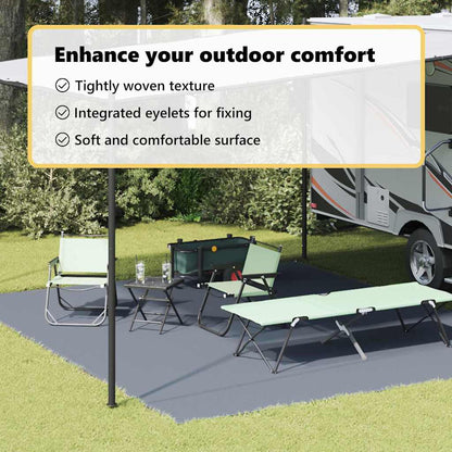 Tent Carpet Folding Blue and Grey 500 x 400 cm Polyethylene