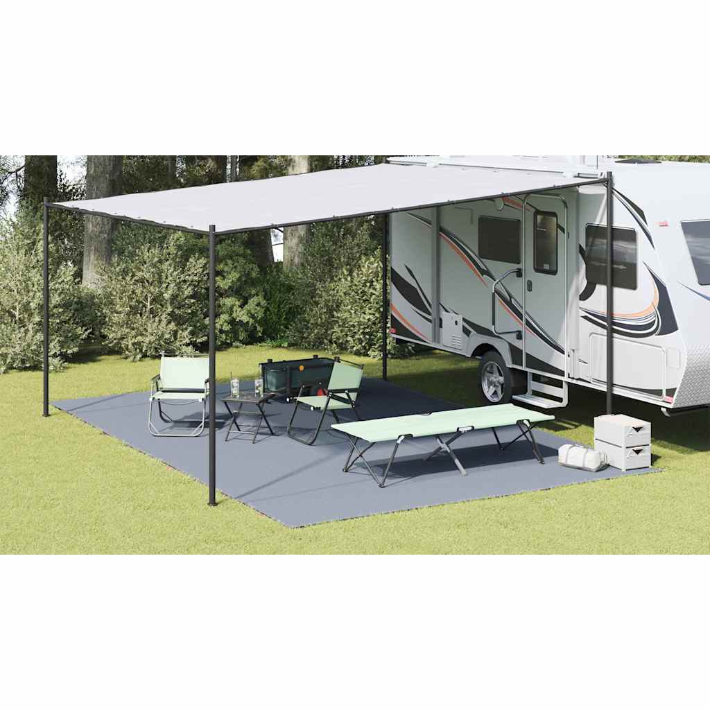 Tent Carpet Folding Blue and Grey 600 x 400 cm Polyethylene