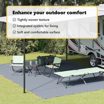 Tent Carpet Folding Blue and Grey 600 x 400 cm Polyethylene