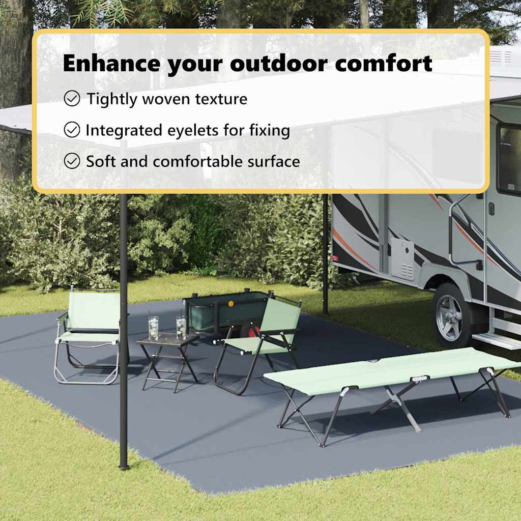 Tent Carpet Folding Blue and Grey 700 x 400 cm Polyethylene