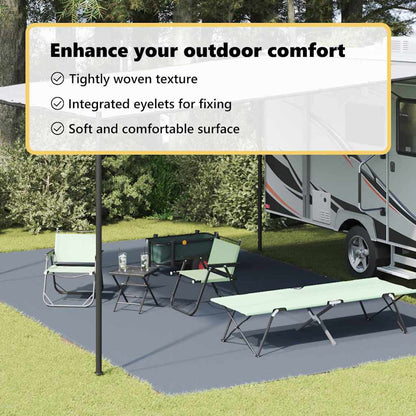Tent Carpet Folding Blue and Grey 700 x 400 cm Polyethylene