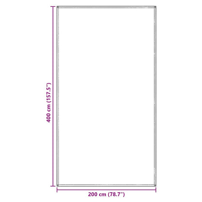 Tent Carpet Folding Manual Light Grey 400 x 200 cm Polyethylene