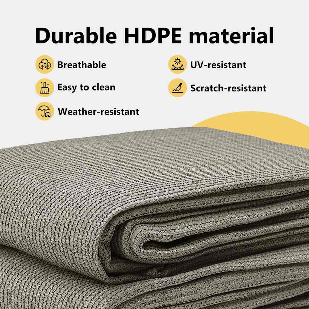 Tent Carpet Folding Manual Light Grey 400 x 250 cm Polyethylene