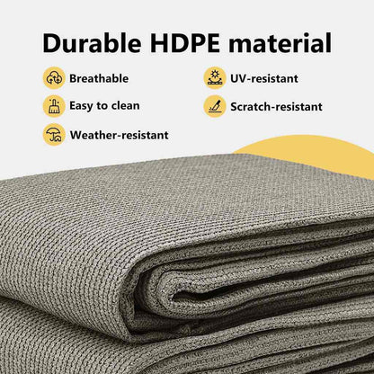 Tent Carpet Folding Manual Light Grey 400 x 250 cm Polyethylene