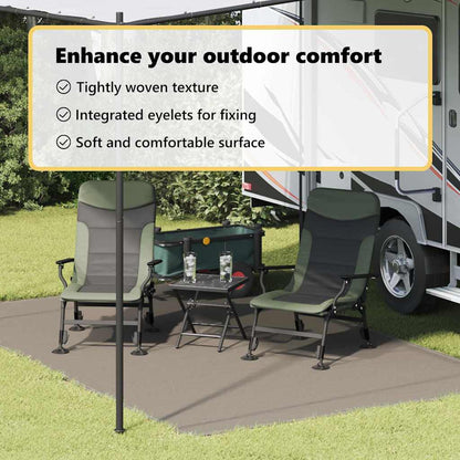 Tent Carpet Folding Manual Light Grey 400 x 250 cm Polyethylene