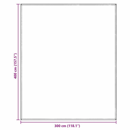 Tent Carpet Folding Manual Light Grey 400 x 300 cm Polyethylene