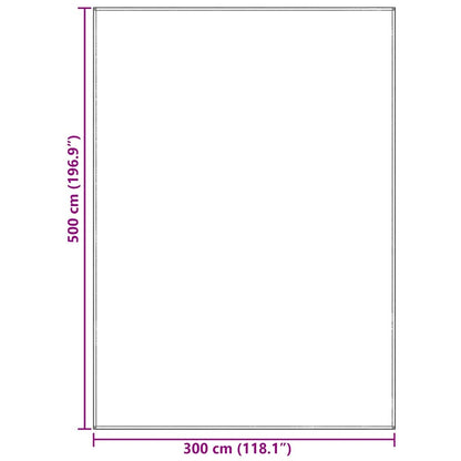 Tent Carpet Folding Manual Light Grey 500 x 300 cm Polyethylene