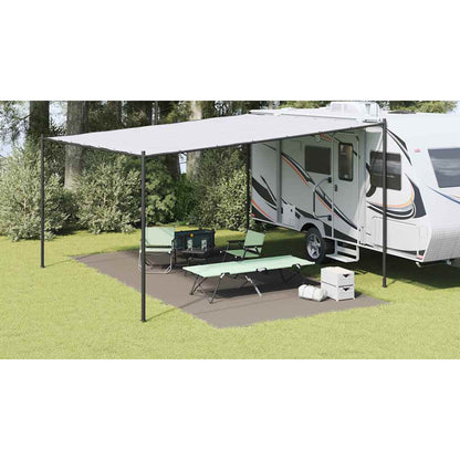 Tent Carpet Folding Manual Light Grey 600 x 300 cm Polyethylene