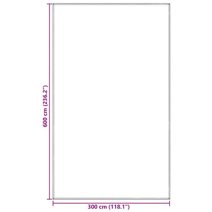 Tent Carpet Folding Manual Light Grey 600 x 300 cm Polyethylene
