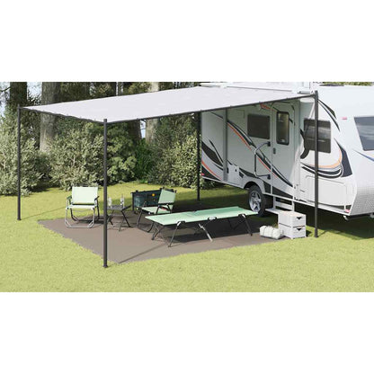 Tent Carpet Folding Manual Light Grey 400 x 400 cm Polyethylene