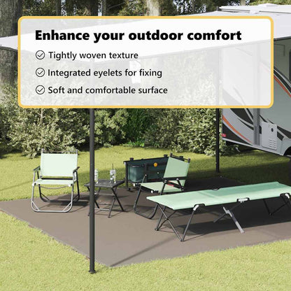 Tent Carpet Folding Manual Light Grey 400 x 400 cm Polyethylene
