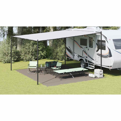 Tent Carpet Folding Manual Light Grey 500 x 400 cm Polyethylene