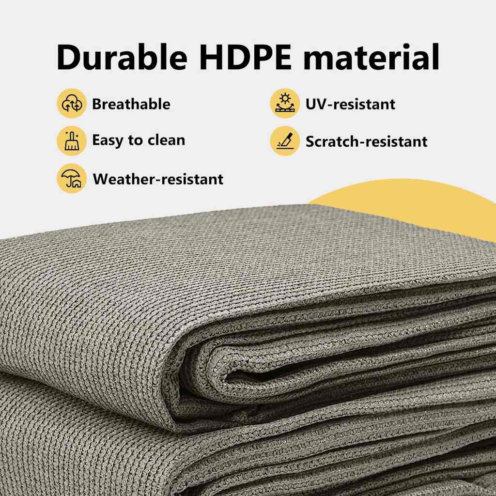 Tent Carpet Folding Manual Light Grey 500 x 400 cm Polyethylene