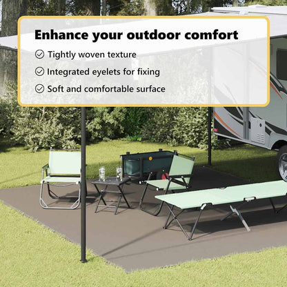 Tent Carpet Folding Manual Light Grey 500 x 400 cm Polyethylene