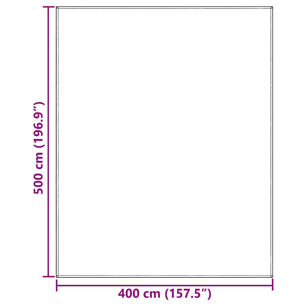 Tent Carpet Folding Manual Light Grey 500 x 400 cm Polyethylene
