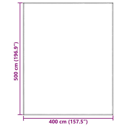Tent Carpet Folding Manual Light Grey 500 x 400 cm Polyethylene