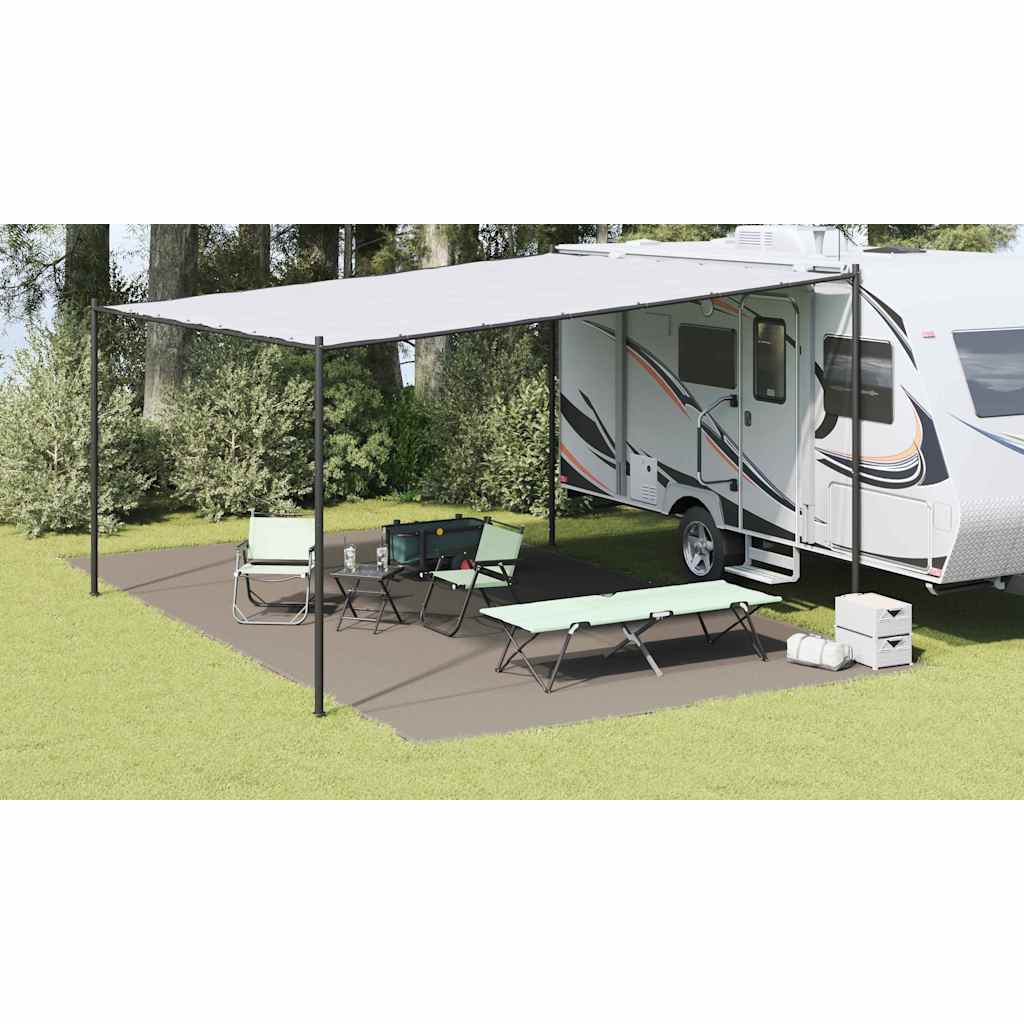 Tent Carpet Folding Manual Light Grey 700 x 400 cm Polyethylene