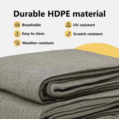 Tent Carpet Folding Manual Light Grey 700 x 400 cm Polyethylene