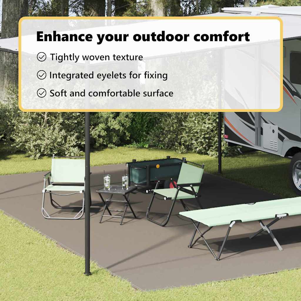 Tent Carpet Folding Manual Light Grey 700 x 400 cm Polyethylene