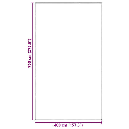 Tent Carpet Folding Manual Light Grey 700 x 400 cm Polyethylene