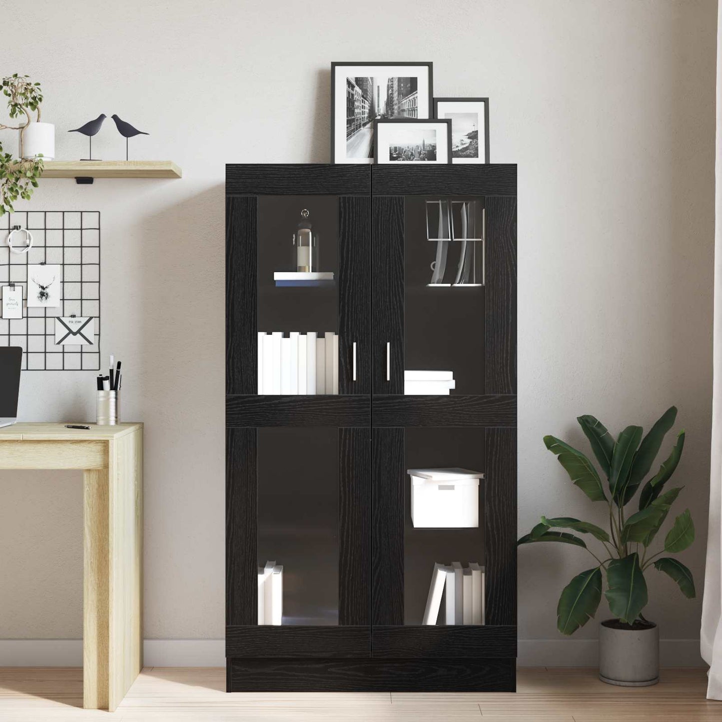 Book Cabinet 4-Tier 82.5 x 30.5 x 150 cm Engineered Wood