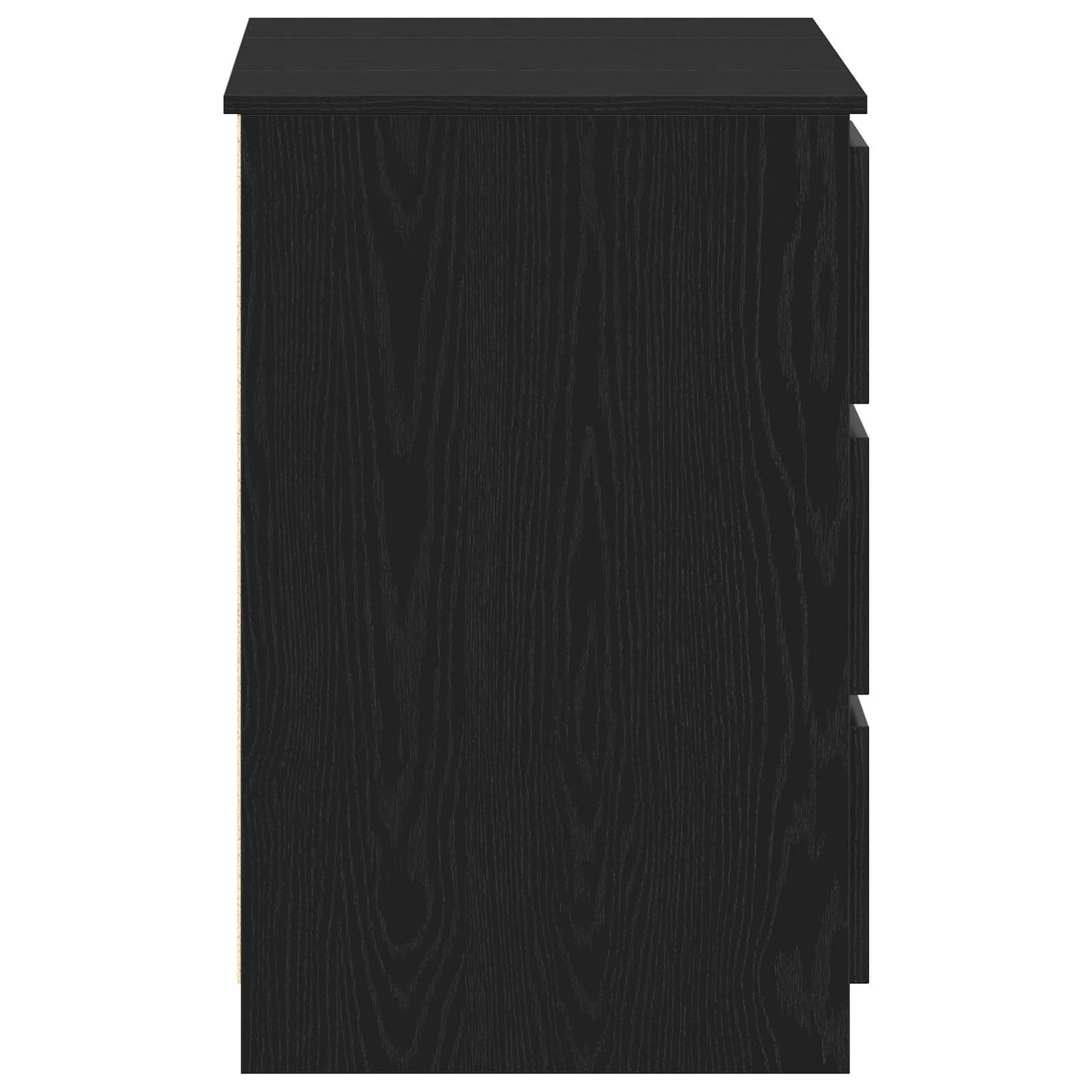Desk with Drawer Black Oak 140 x 50 x 76 cm Engineered Wood