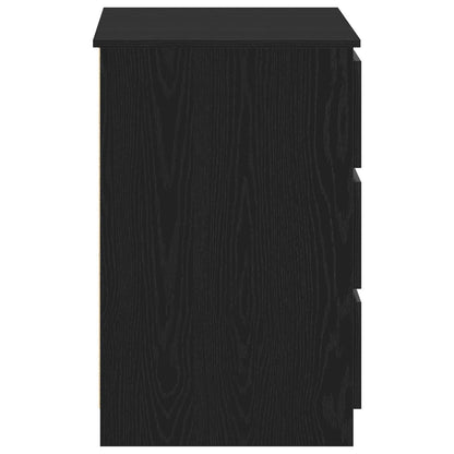 Desk with Drawer Black Oak 140 x 50 x 76 cm Engineered Wood