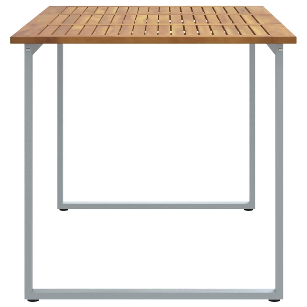 Garden Table Grey 160 x 80 x 75 cm Solid Acacia Wood