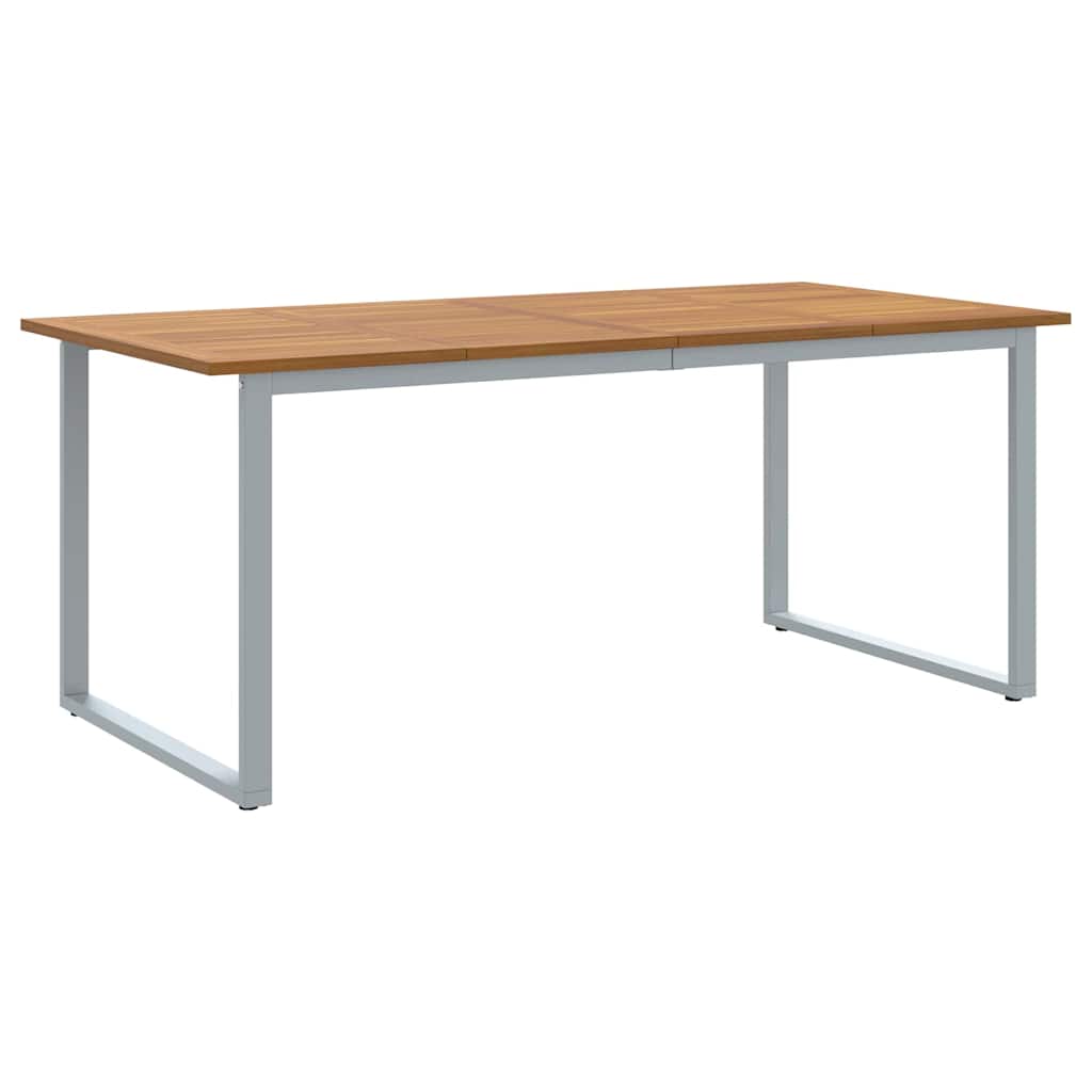 Garden Table Grey 180 x 90 x 75 cm Solid Acacia Wood