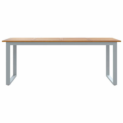 Garden Table Grey 200 x 90 x 75 cm Solid Acacia Wood