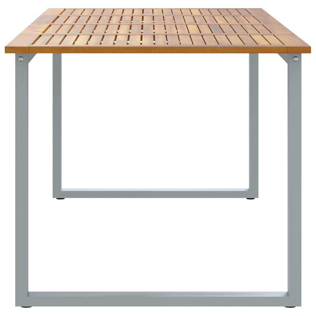 Garden Table Grey 200 x 90 x 75 cm Solid Acacia Wood