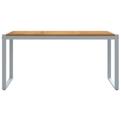 Garden Table Grey 160 x 80 x 75 cm Solid Acacia Wood