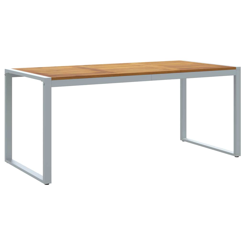 Garden Table Grey 180 x 90 x 75 cm Solid Acacia Wood