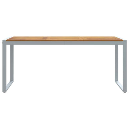 Garden Table Grey 180 x 90 x 75 cm Solid Acacia Wood