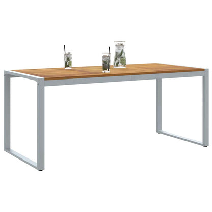 Garden Table Grey 180 x 90 x 75 cm Solid Acacia Wood