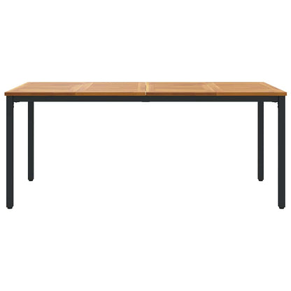 Outdoor Table Natural and Black 180 x 90 x 75 cm