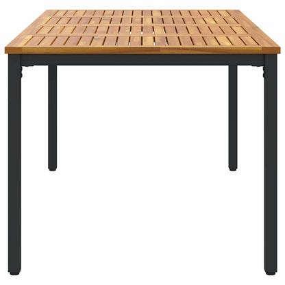 Outdoor Table Natural and Black 180 x 90 x 75 cm