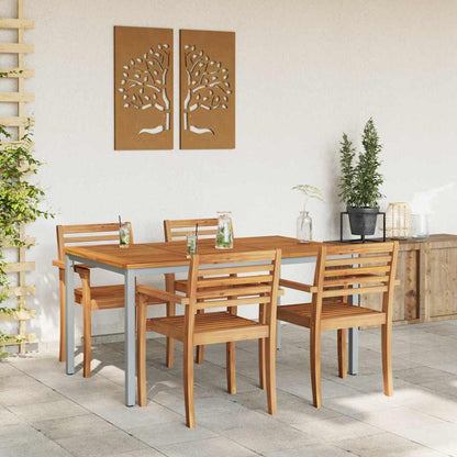 Outdoor Table Natural and Grey 150 x 90 x 75 cm