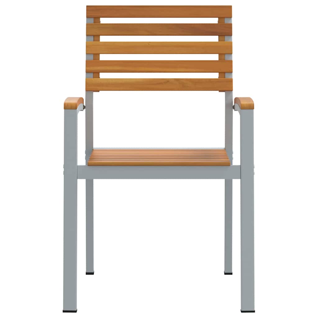Garden Chair 2 pcs Brown 56 x 57 x 87 cm Solid Acacia Wood