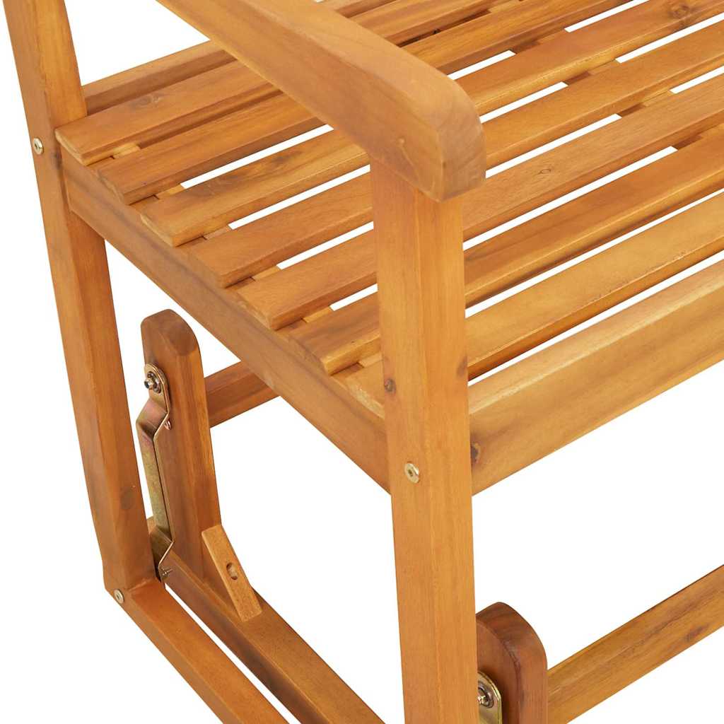 Garden Glider Bench Natural 110 x 59 x 97 cm Solid Acacia Wood