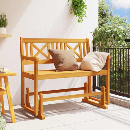 Garden Glider Bench Natural 110 x 59 x 97 cm Solid Acacia Wood