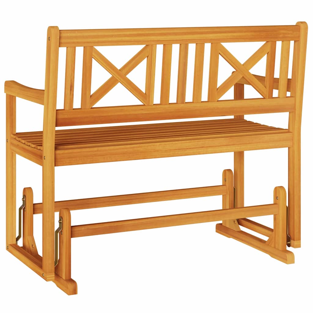 Garden Glider Bench Natural 110 x 59 x 97 cm Solid Acacia Wood