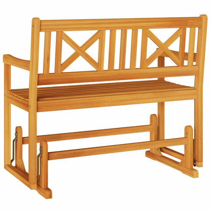 Garden Glider Bench Natural 110 x 59 x 97 cm Solid Acacia Wood