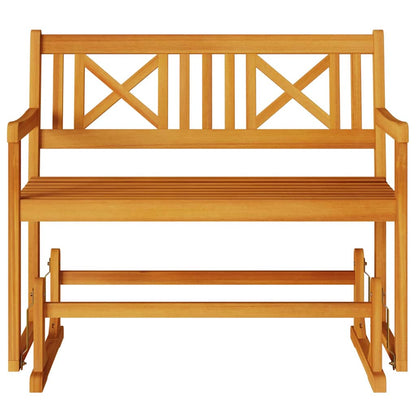Garden Glider Bench Natural 110 x 59 x 97 cm Solid Acacia Wood