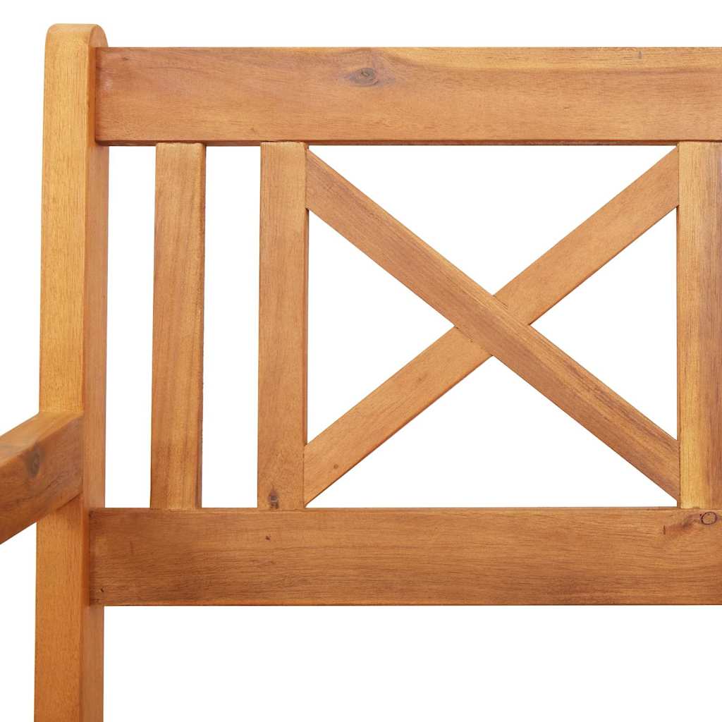 Garden Chairs 2 pcs Natural Solid Acacia Wood