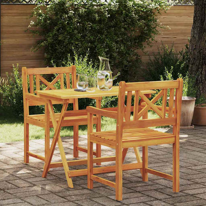 Garden Chairs 2 pcs Natural Solid Acacia Wood
