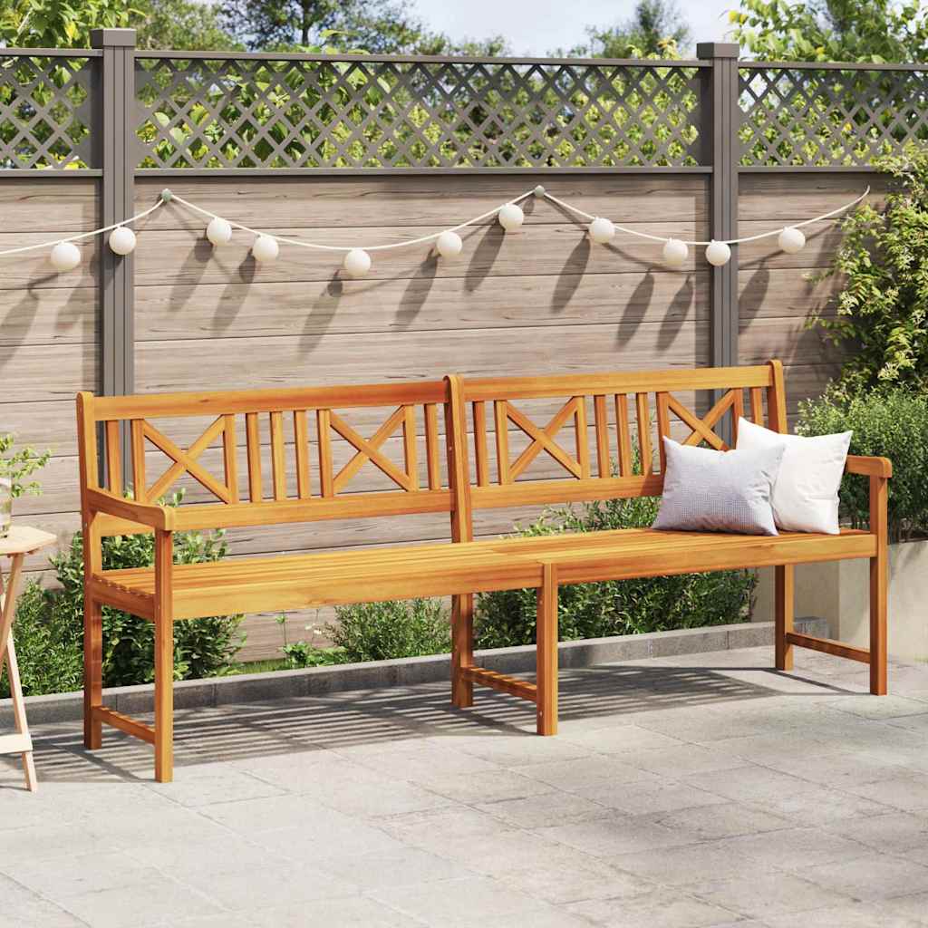 Outdoor Bench Natural 220 x 56 x 90 cm Solid Acacia Wood