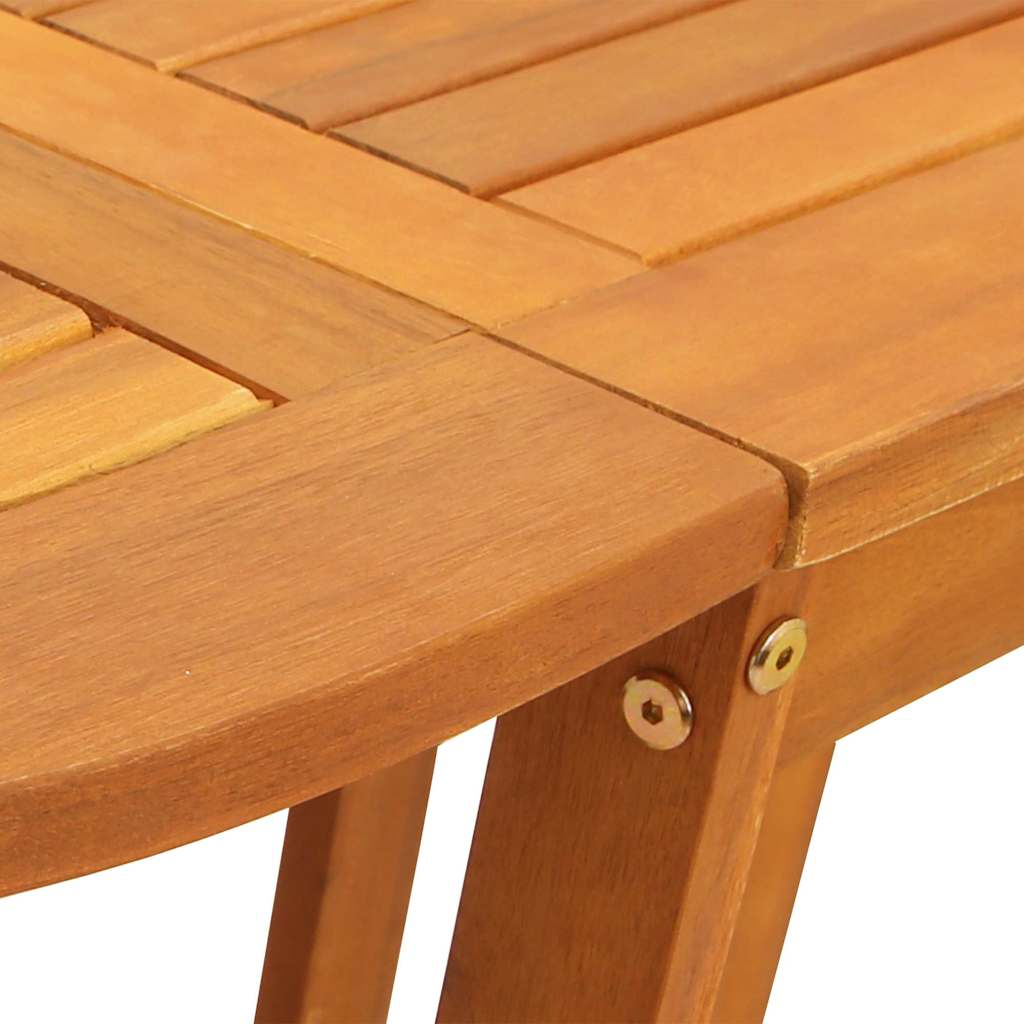 Garden Table Folding 5 pcs Brown Solid Acacia Wood